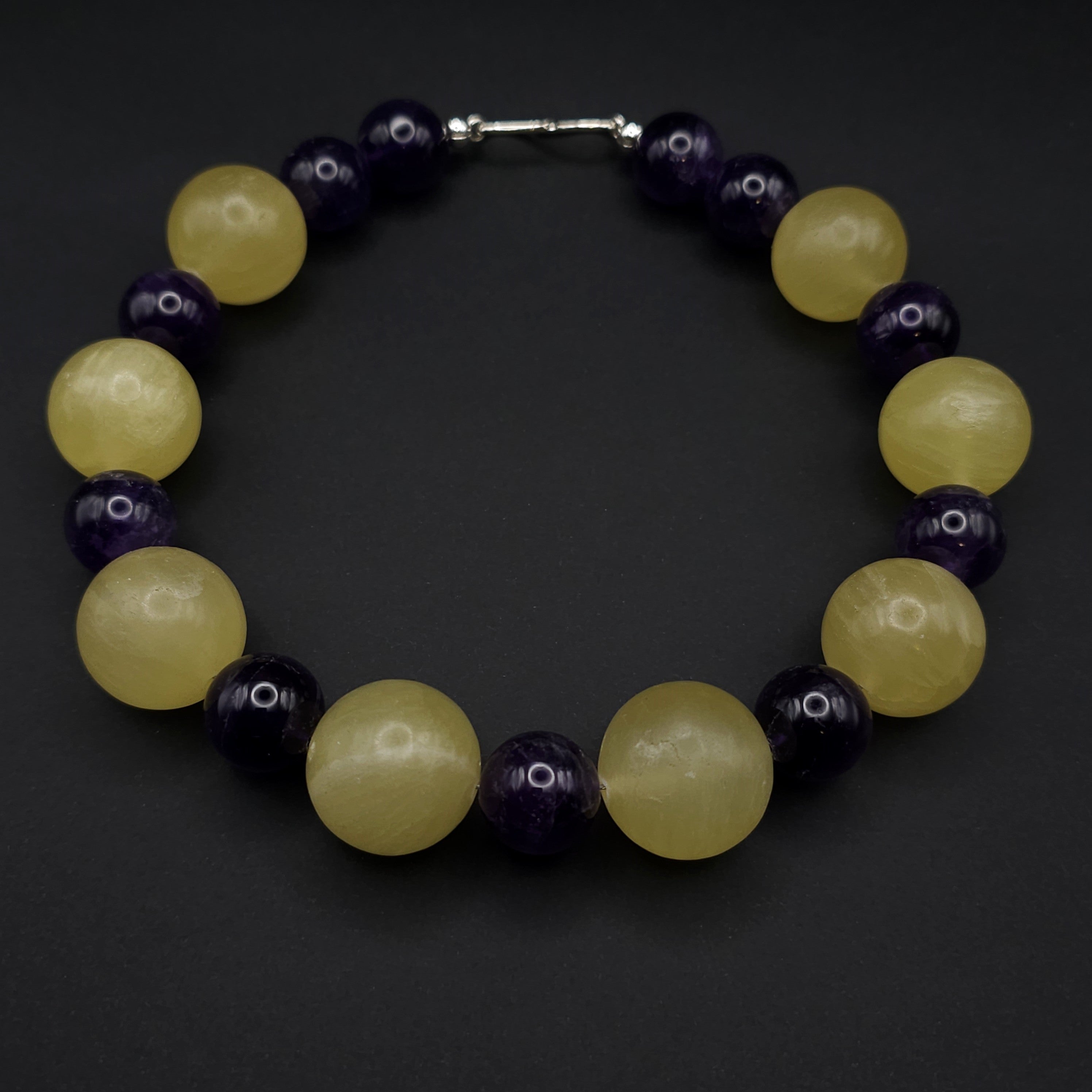 Kinga: lemon calcite, Amethyst